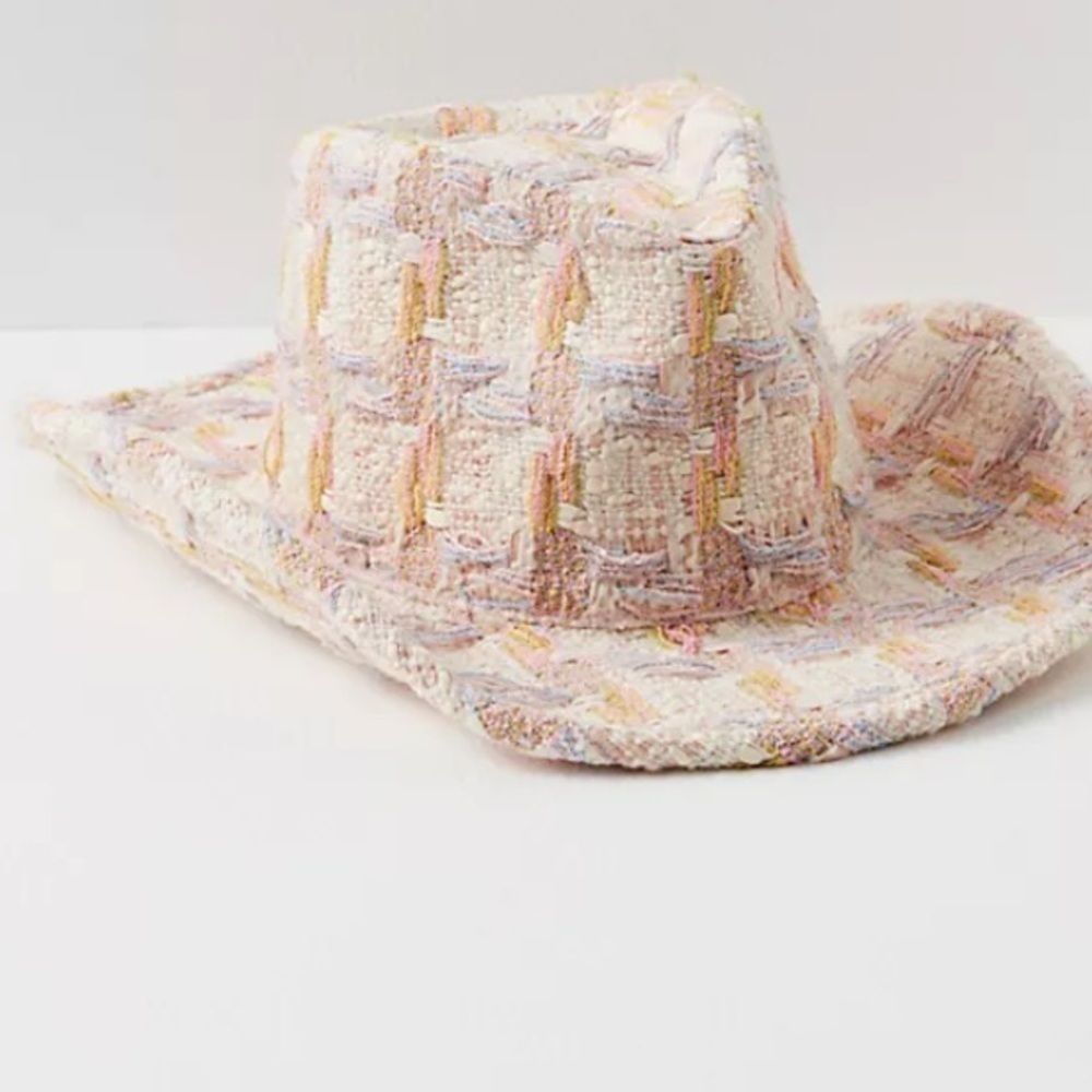 - Free people lack of color tweed cowboy hat size medium net